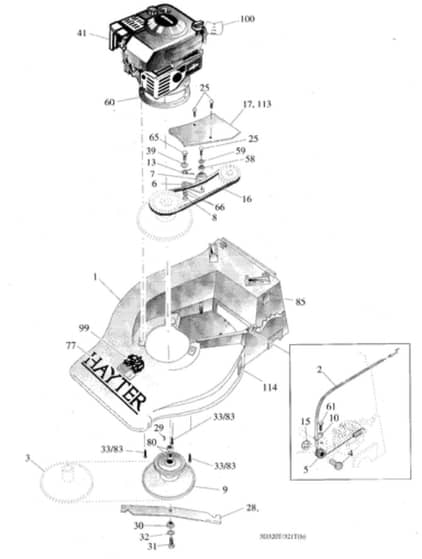 Hayter Hunter 46 AD - 321T (321T006169 - 321T099999) - Mainframe Diagram