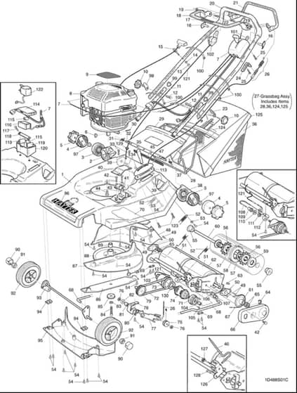 Hayter Harrier 48 5 Speed ES Au - 488S (488S001001 - 488S099999) - Parts Assembly