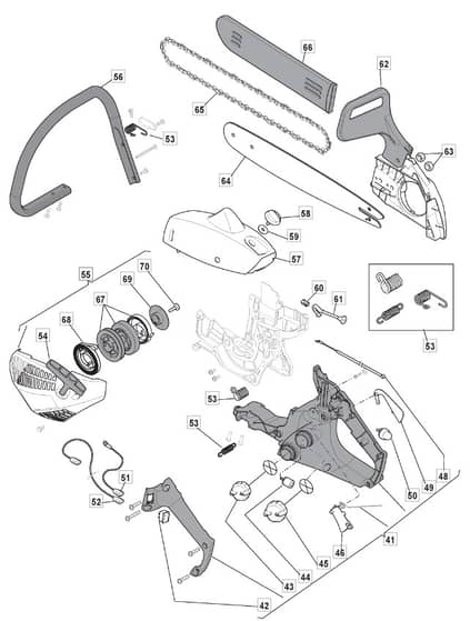 MC 3514 - 2008 - 202014003/MO8 - Mountfield Chainsaw Housing Diagram