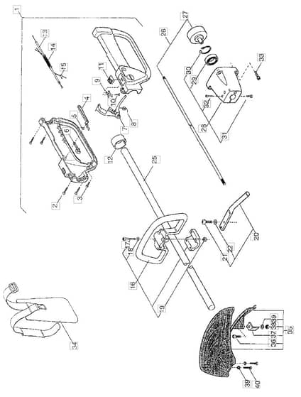 MB 28 - 2006 - 283120000/MOU - Mountfield Brushcutter Main Assembly Diagram