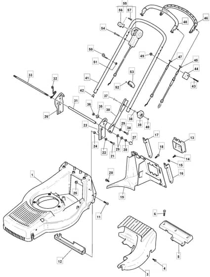 M480 R ES - 2008 - 292505523/UM8 - Mountfield Rotary Mower Main Assembly Diagram