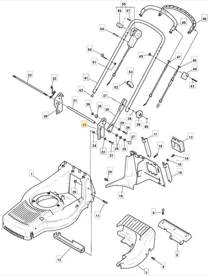 M484 R ES - 2010 - 292505543/UM9 - Mountfield Rotary Mower Main Assembly Diagram