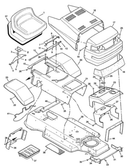 Hayter Heritage DC12-30 - 143S (143S001001 - 143S099999) - Chassis - Hood