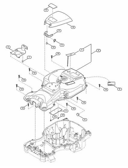Genuine Stihl RMI422.1 / B - Housing upper part