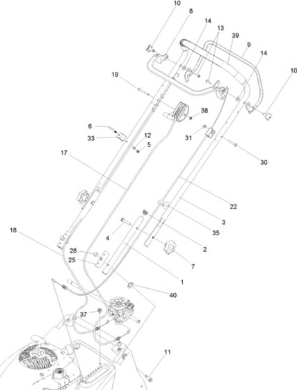 Hayter Harrier 41 Autodrive VS B&S - 375A (402000000 - 405999999) - Handlebar - Controls