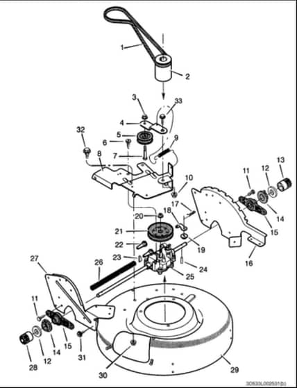 Hayter Double 3 AD - 533L (533L002531 - 533L099999) - Transmission Assembly