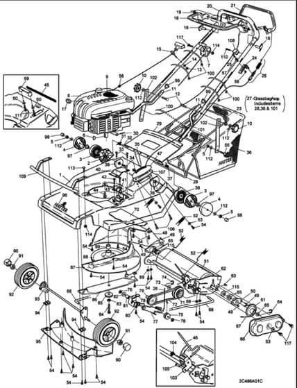 Hayter Harrier 48 Pro Autodrive - 486C (486C001001 - 486C099999) - Main Assembly