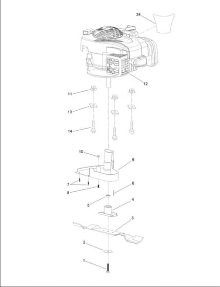 Hayter Osprey 46 - 610A (400000000 - 999999999) - Engine - Blade Assembly