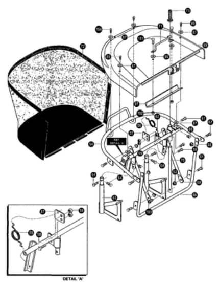 Hayter Heritage H15-40 - 145R (145R001001 - 145R099999) - Grass Bagger Assembly