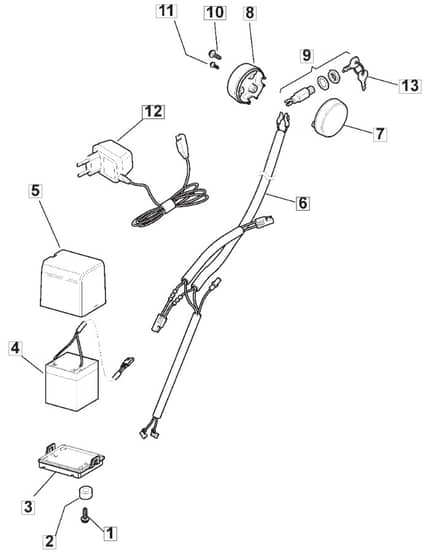 HW461 PD ES - 2010 - 299482548/ADE - Mountfield Rotary Mower Electric Start Diagram