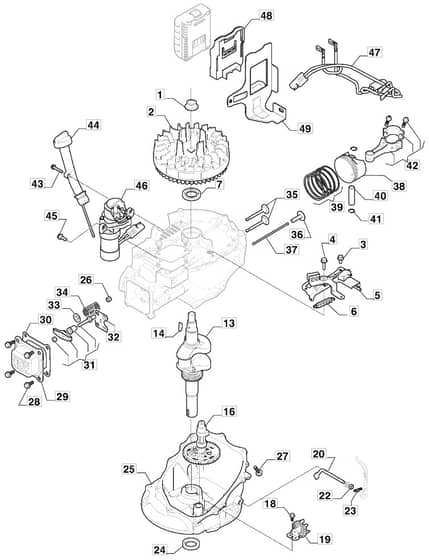 M4820 PD BW EL 4S - 2022 - 299487743/MTF - Mountfield Rotary Mower Cylinder Diagram