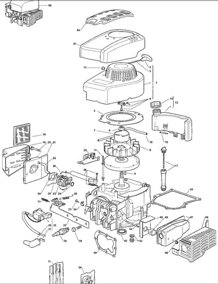 MULTICLIP 50 - 2007-2008 - 291501048/BQ - Mountfield Rotary Mower RM45 Engine Diagram