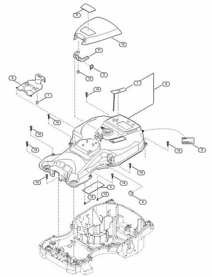 Genuine Stihl RMI422.2 PC / B - Housing upper part