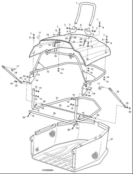 Hayter Heritage RS17-102H - 149C (149C001001 - 149C099999) - Grassbag Assembly