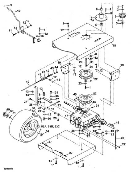 Hayter 14-38 Ride On Tractor - HY1438 - Manual Trans Assy