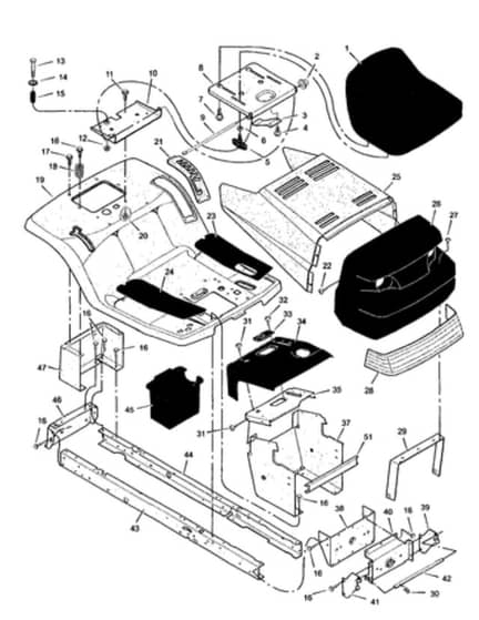 Hayter Heritage 13-30 - 131S (131S001001 - 131S099999) - Chassis - Hood