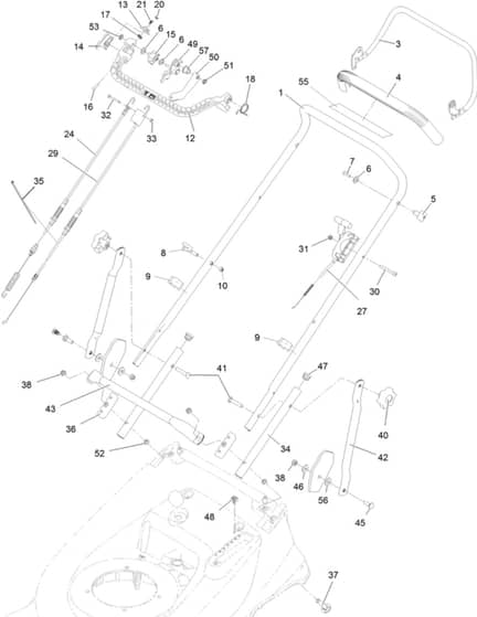 Hayter Harrier 48 Pro Autodrive FS - 479B (408972699 - 408999999) - Handlebar - Controls
