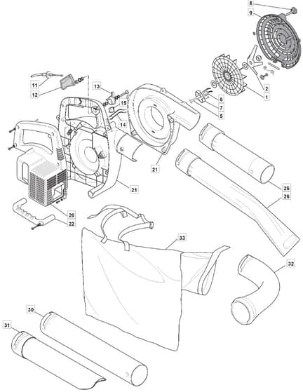 MBL 260 H - 2010 - 255026003/M10 - Mountfield Blower Housing Diagram