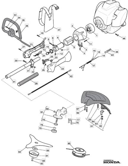 MT 4251 - 2010 - 281210103/MO8 - Mountfield Brushcutter Main Assembly Diagram