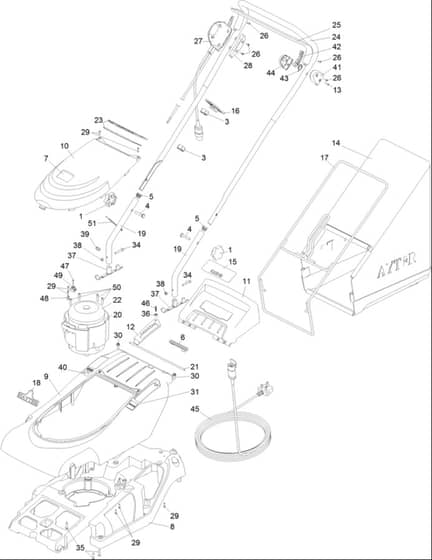 Hayter Spirit 41 Electric Push - 615J (400000000 - 499999999) - Upper Assembly