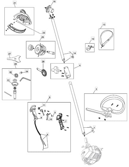 MB 2601 J - 2010 - 281020103/MO9 - Mountfield Brushcutter Main Assembly Diagram