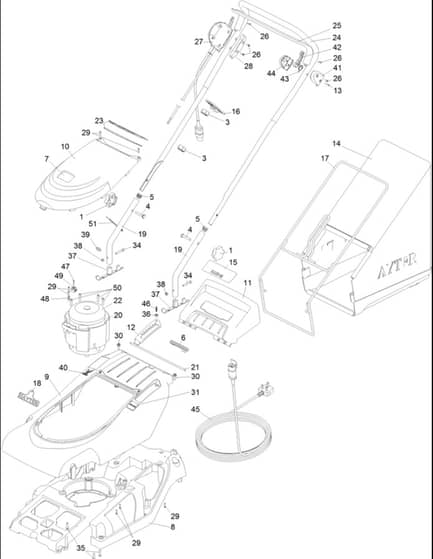 Hayter Spirit 41 Electric Push - 615J (313001001 - 313999999) - Upper Mainframe