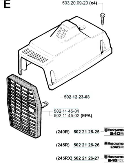 Husqvarna 240 - 2001-Current - Cylinder Cover