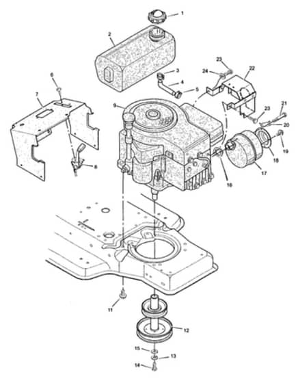 Hayter Heritage DC12-30 - 143S (143S001001 - 143S099999) - Engine Mount