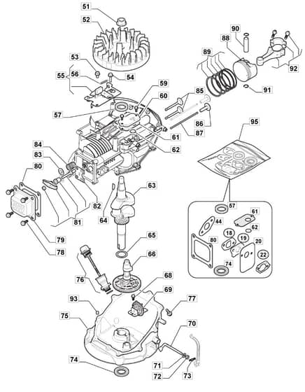 MOLEMASTER 46PD - 2016-2018 - 299274648/M16 - Mountfield Rotary Mower WB45 Cylinder Diagram