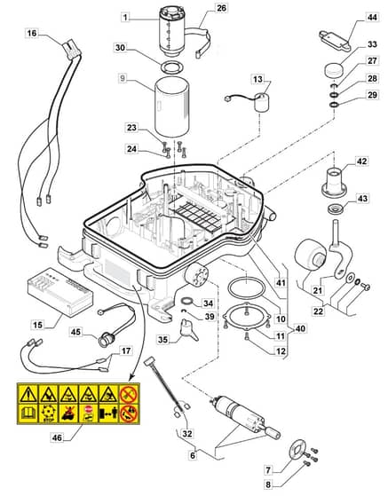MTF 1100 S - 2018-2019 - 2R2002053/MTF - Mountfield Robot Mower Motor Diagram