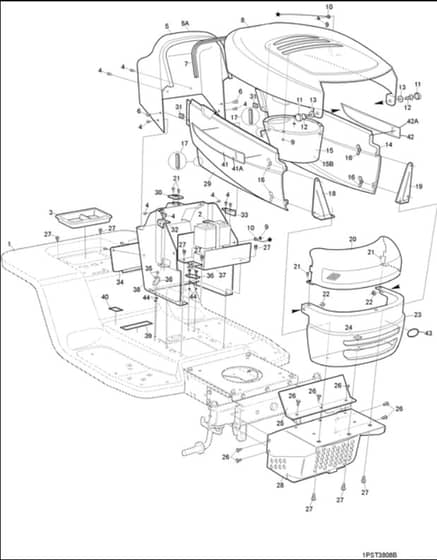 Hayter ST42 Heritage Sweeper Tractor - 151A (151A001001 - 151A099999) - Engine Cover - Grill