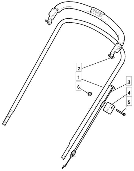 M41 HP - 2007 - 292501043/MO7 - Mountfield Rotary Mower Upper Handle Diagram