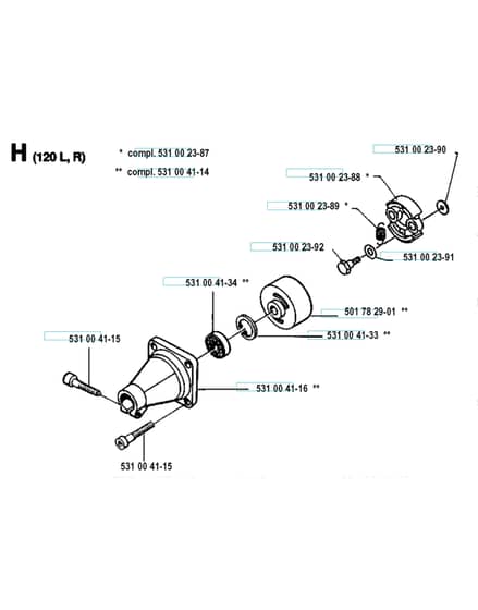Husqvarna 120 L - Clutch