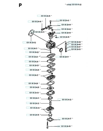 Husqvarna 120 Lc - Carburetor Details