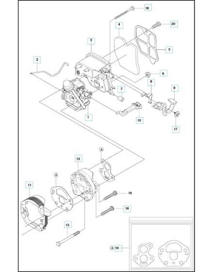 Husqvarna 120MKII - Carburetor & Air Filter