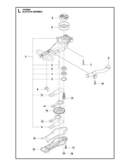 Husqvarna 122HD60 - Clutch & Gearbox