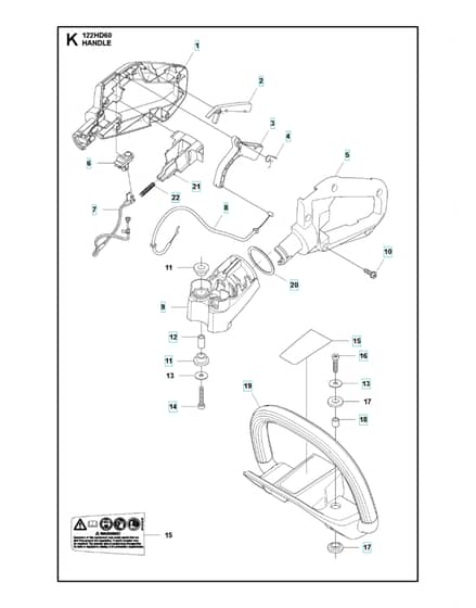 Husqvarna 122HD60 - Handle