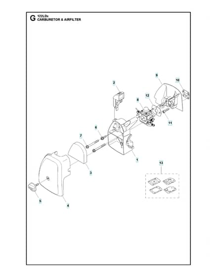 Husqvarna 122Ldx - Carburetor & Air Filter