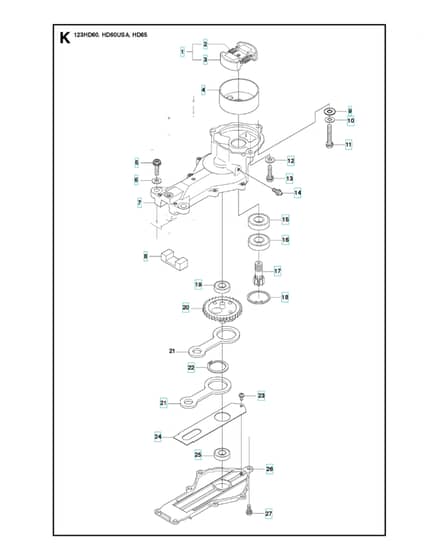 Husqvarna 123HD60 - Gear Housing 2