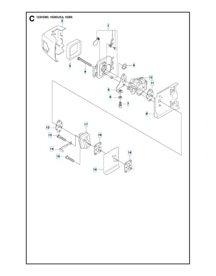 Husqvarna 123HD65X - Housing