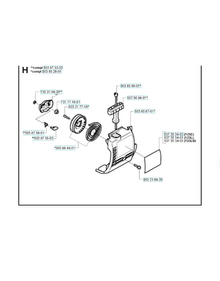 Husqvarna 123C - Starter