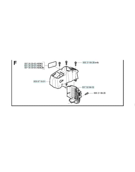 Husqvarna 123L - Muffler Cover