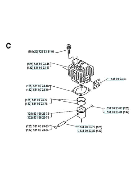 Husqvarna 125RB - 1990-1993 - Cylinder Piston