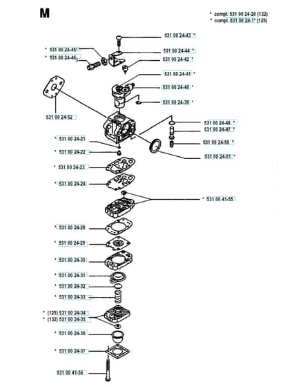 Husqvarna 125RB - 1993-Current - Carburetor Details