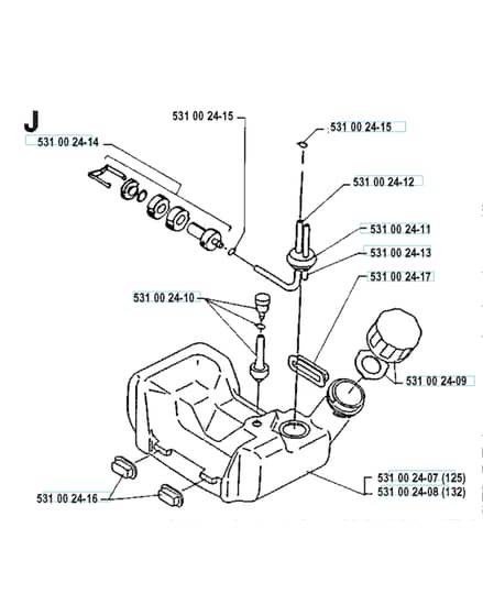 Husqvarna 125RD - 1992-1993 - Fuel Tank