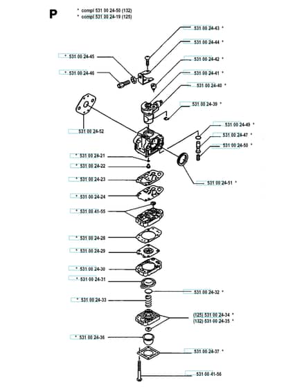 Husqvarna 125RD - 1993-Current - Carburetor Details