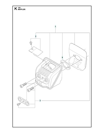 Husqvarna 130 - Muffler