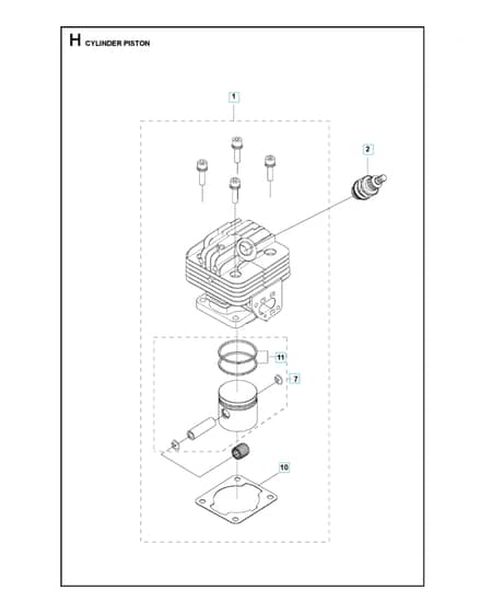 Husqvarna 131R - Cylinder Piston