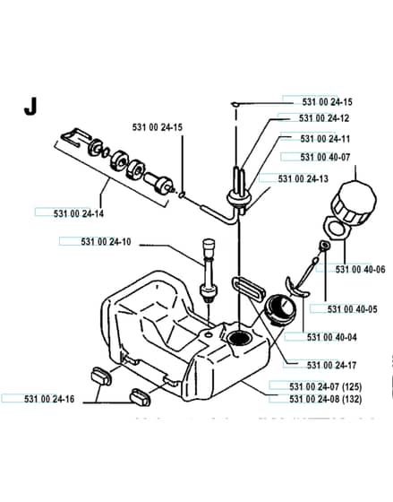 Husqvarna 132R - 1993-1999 - Fuel Tank