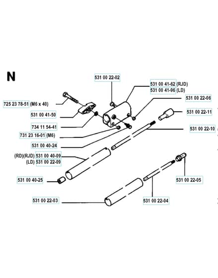 Husqvarna 132R - 1993-1999 - Shaft 2